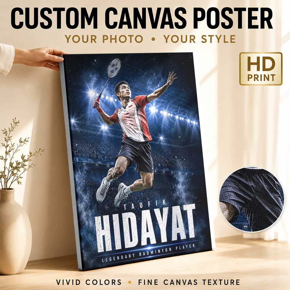 Badminton Legend - Taufik Hidayat, legenda badmintona, plakat na