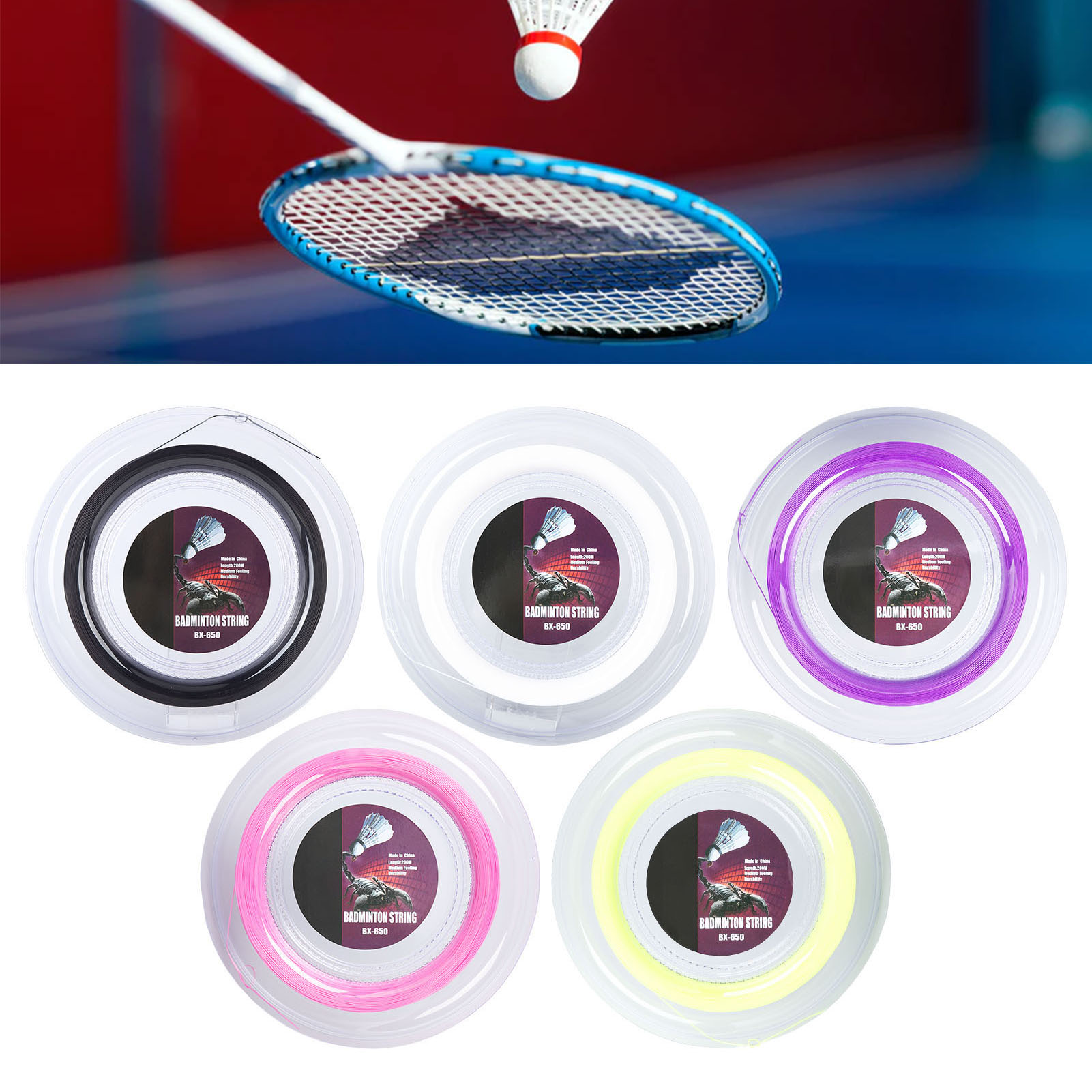 Badminton Open - Sznurek do badmintona 0.72mm 200m Nylonowy